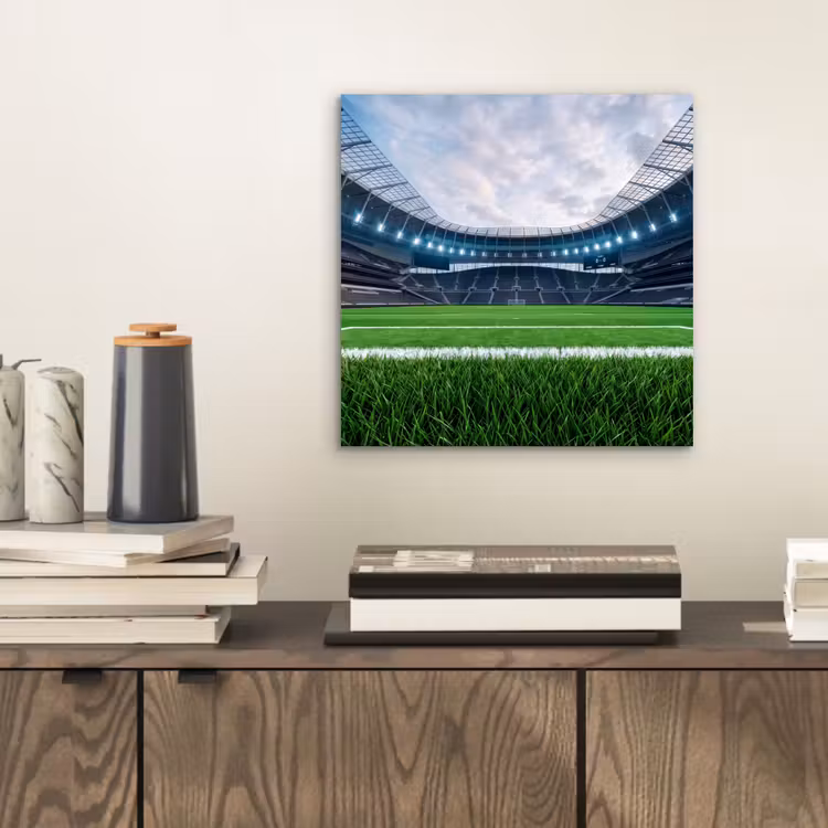 Aluminium schilderij - Voetbal - Stadion - Sport - Groen — 2