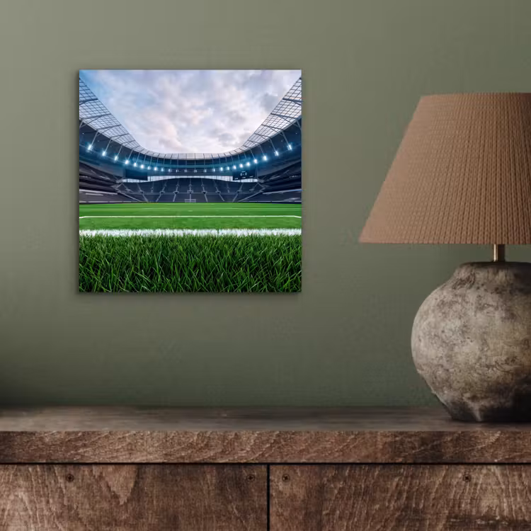 Aluminium schilderij - Voetbal - Stadion - Sport - Groen — 3