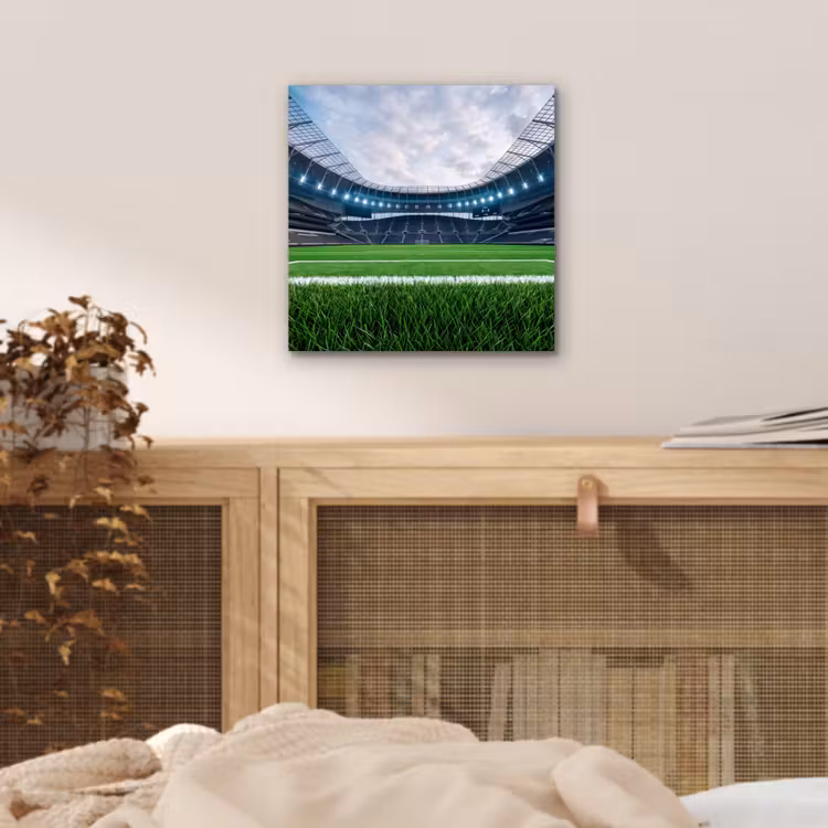 Aluminium schilderij - Voetbal - Stadion - Sport - Groen — 4