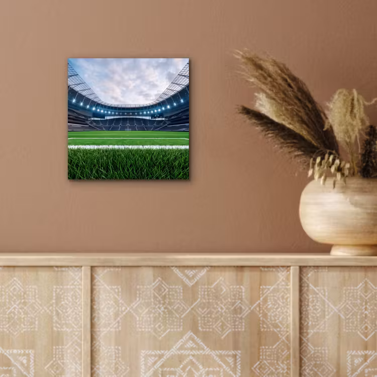 Aluminium schilderij - Voetbal - Stadion - Sport - Groen — 5