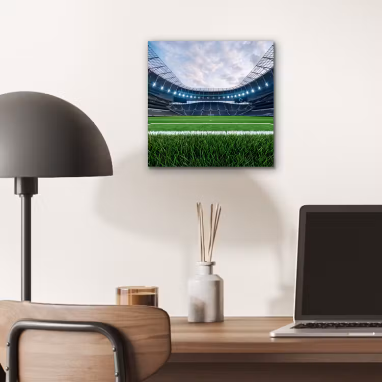 Aluminium schilderij - Voetbal - Stadion - Sport - Groen — 6