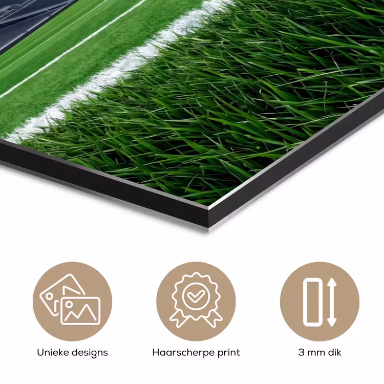Aluminium schilderij - Voetbal - Stadion - Sport - Groen — 7