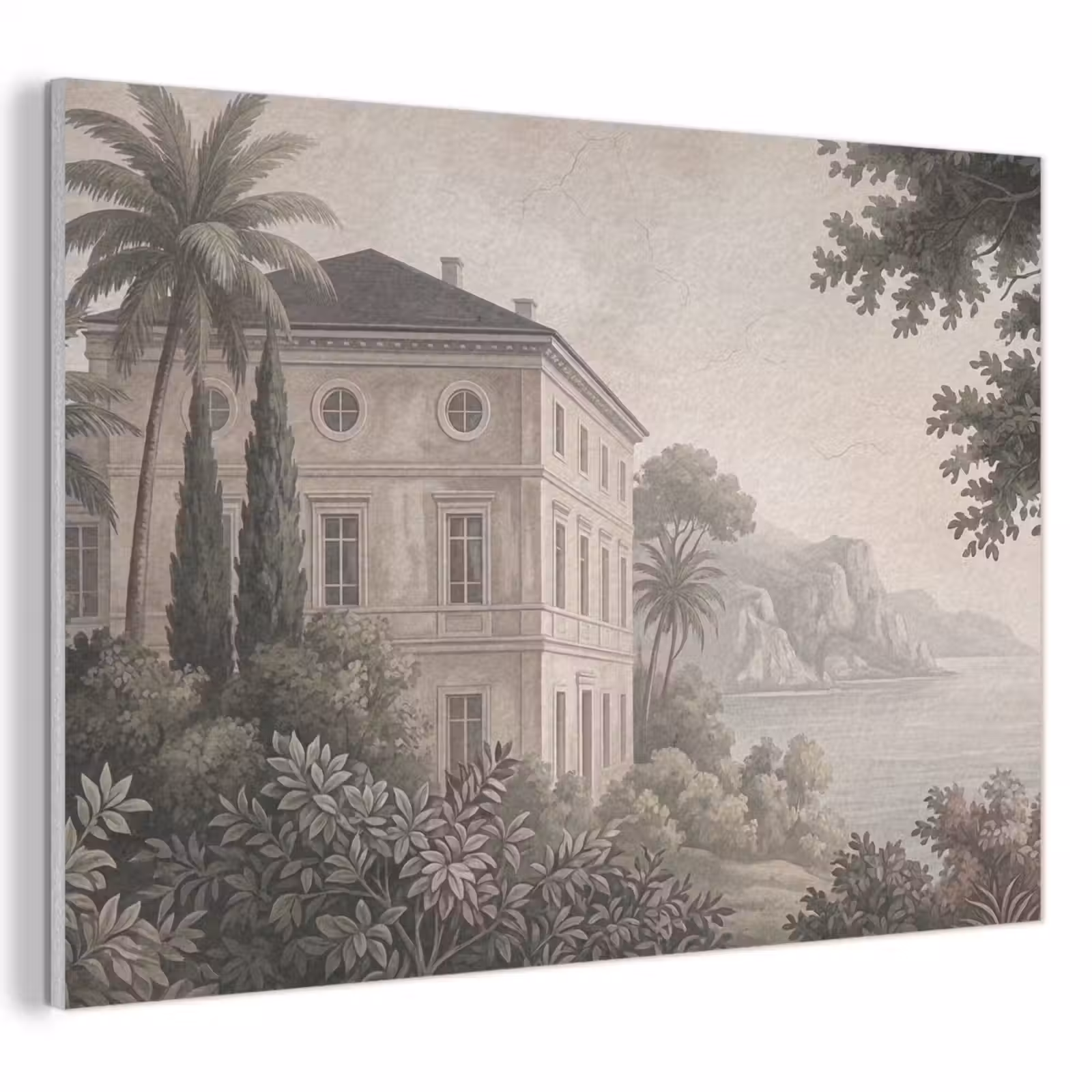Akoestisch schilderij - Zee - Villa - Beige — 1
