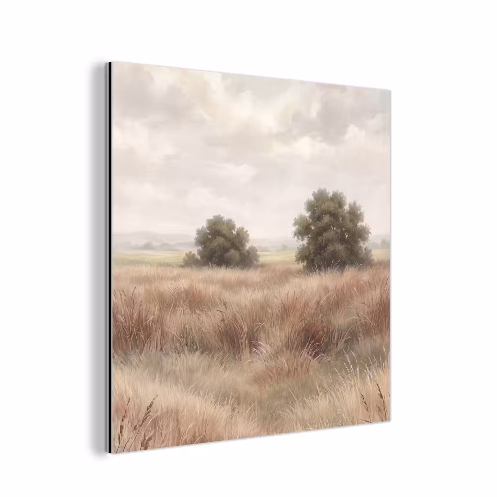 Aluminium schilderij - Landschap - Minimalistisch - Beige — 1