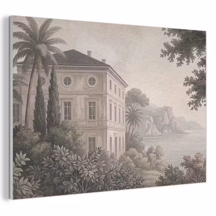 Akoestisch schilderij - Zee - Villa - Beige — 1