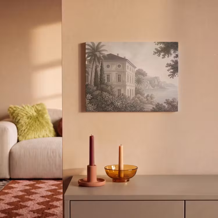 Akoestisch schilderij - Zee - Villa - Beige — 2