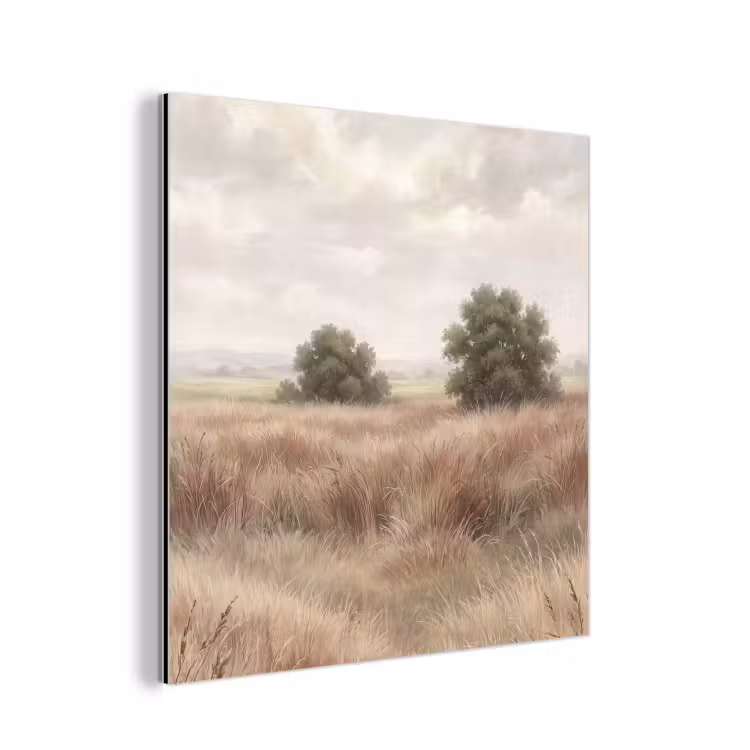 Aluminium schilderij - Landschap - Minimalistisch - Beige — 1