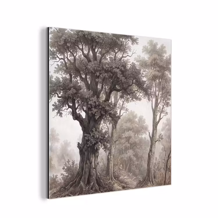 Aluminium schilderij - Natuur - Bos - Eik — 1