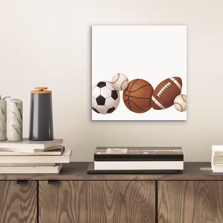 Aluminium schilderij - Sport - Ballen - Illustratie — 2
