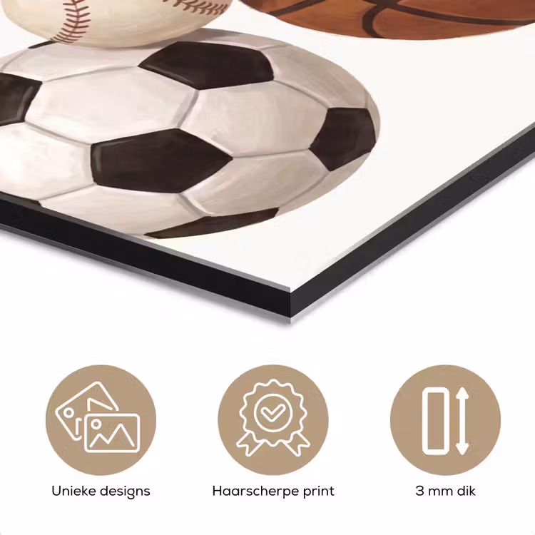 Aluminium schilderij - Sport - Ballen - Illustratie — 7