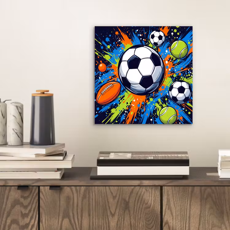 Aluminium schilderij - Sport - Ballen - Kleurrijk — 2