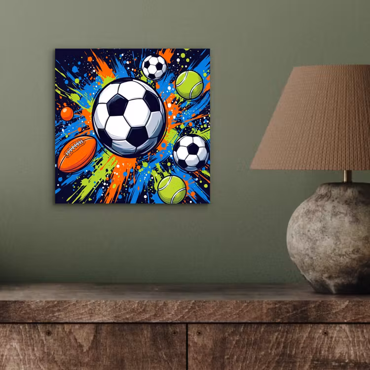 Aluminium schilderij - Sport - Ballen - Kleurrijk — 3