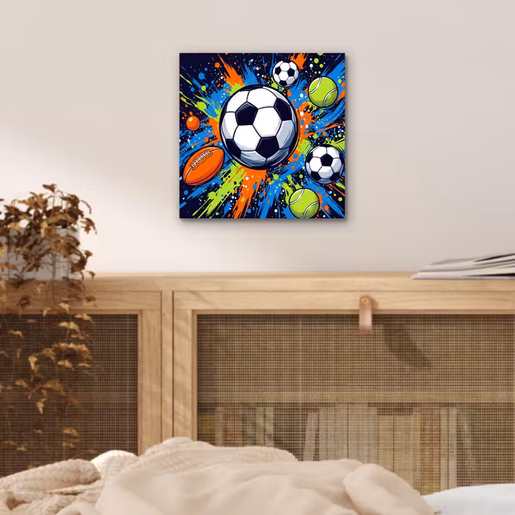 Aluminium schilderij - Sport - Ballen - Kleurrijk — 4
