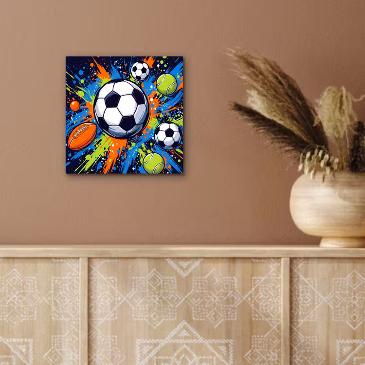 Aluminium schilderij - Sport - Ballen - Kleurrijk — 5