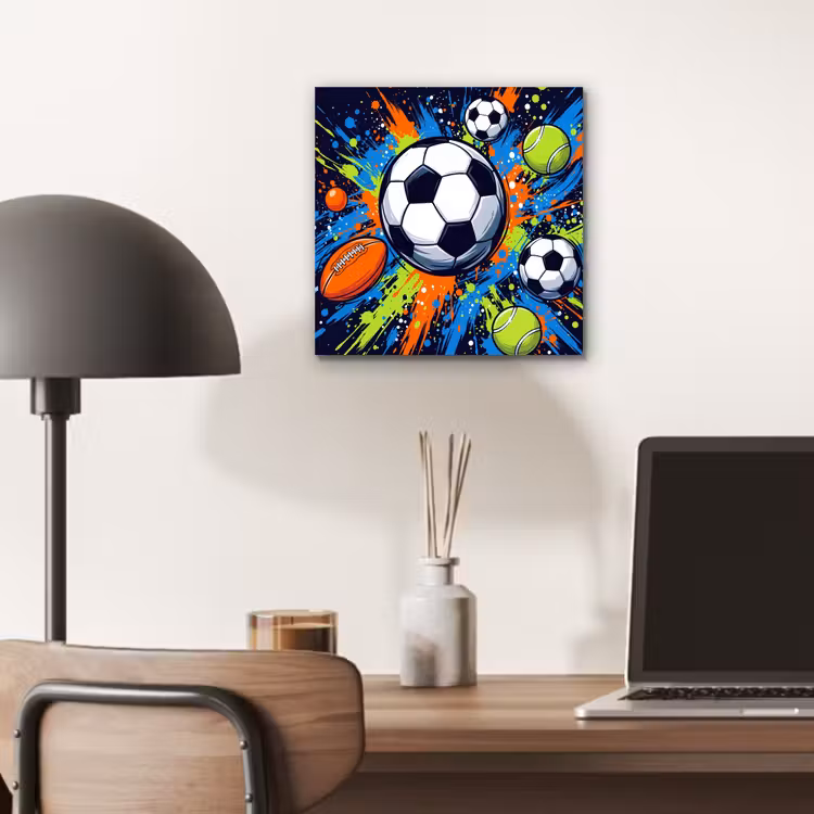 Aluminium schilderij - Sport - Ballen - Kleurrijk — 6