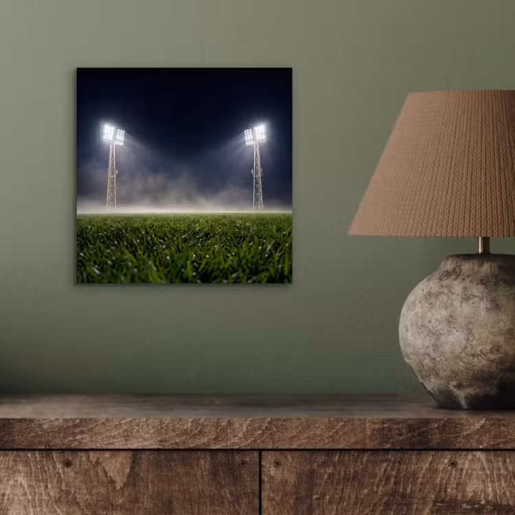 Aluminium schilderij - Stadion - Lichtmast - Sport - Nacht — 3