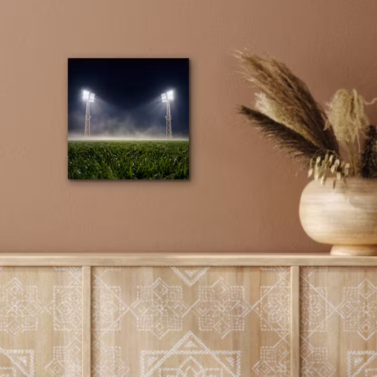 Aluminium schilderij - Stadion - Lichtmast - Sport - Nacht — 5