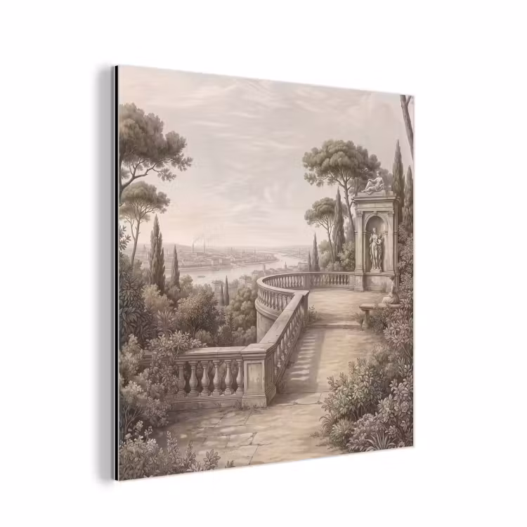 Aluminium schilderij - Terras - Stad - Uitzicht - Rivier — 1