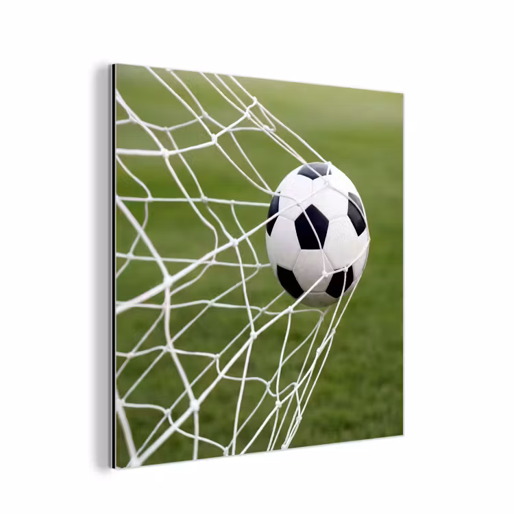 Aluminium schilderij - Voetbal - Goal - Net - Sport — 1