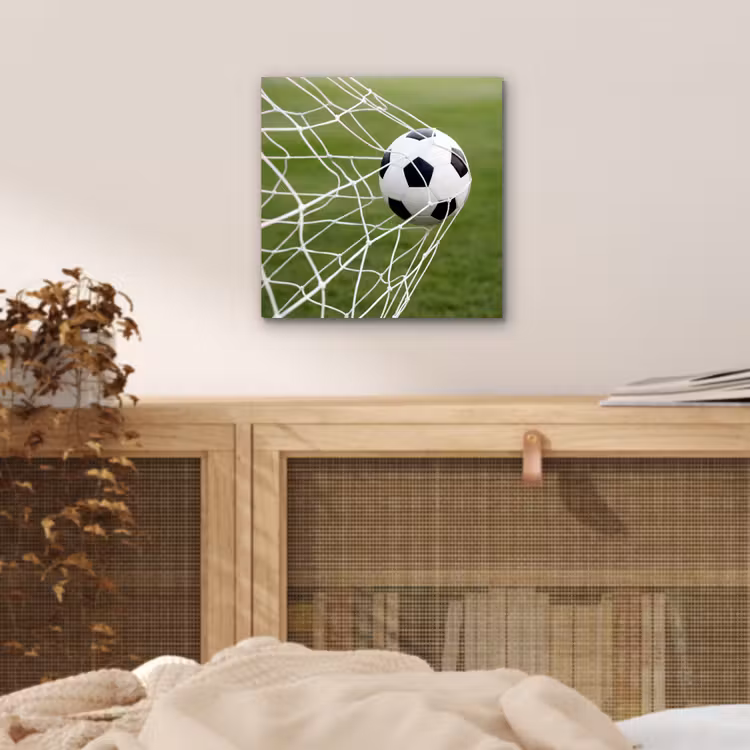 Aluminium schilderij - Voetbal - Goal - Net - Sport — 4