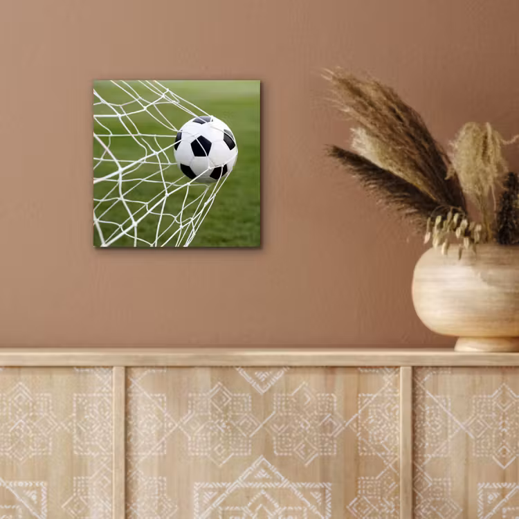 Aluminium schilderij - Voetbal - Goal - Net - Sport — 5