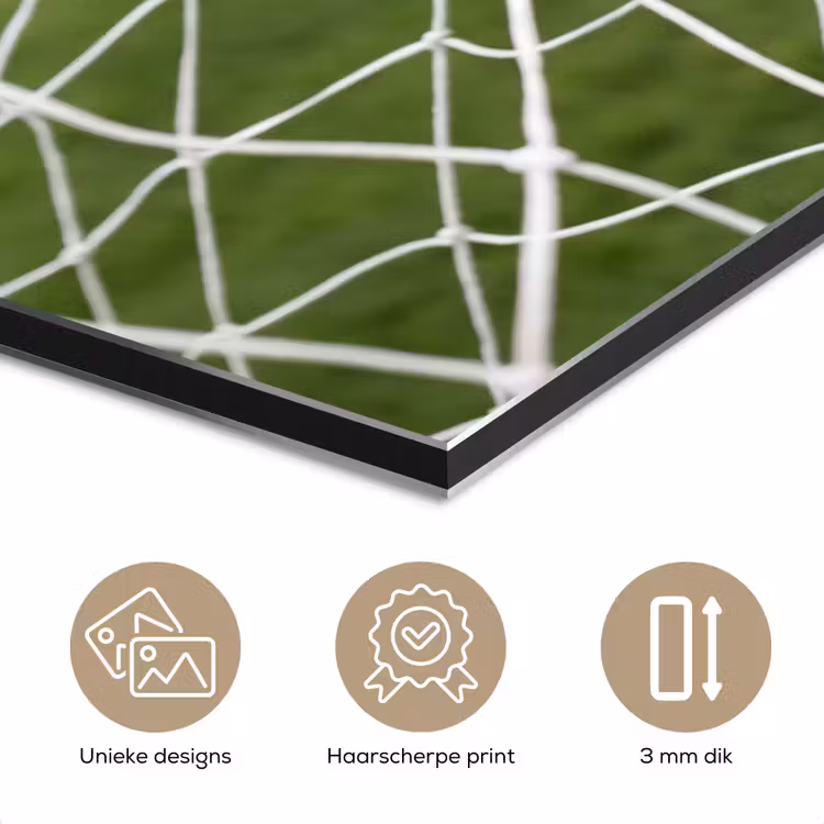 Aluminium schilderij - Voetbal - Goal - Net - Sport — 7
