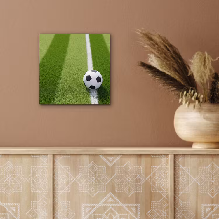 Aluminium schilderij - Voetbal - Grasveld - Sport - Groen — 5