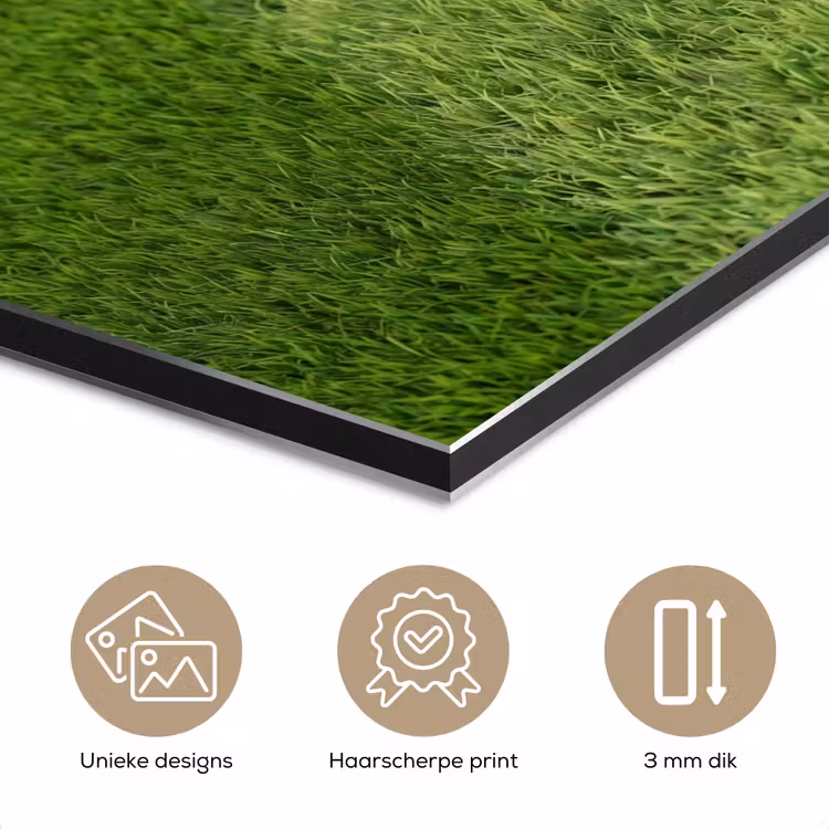 Aluminium schilderij - Voetbal - Grasveld - Sport - Groen — 7
