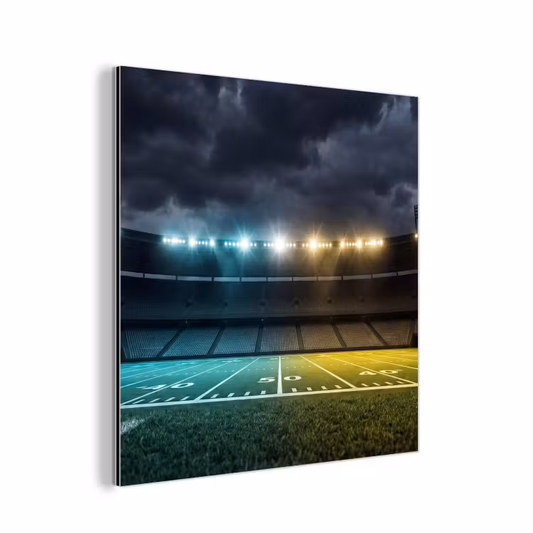 Aluminium schilderij - Voetbal - Stadion - Nacht - Modern — 1