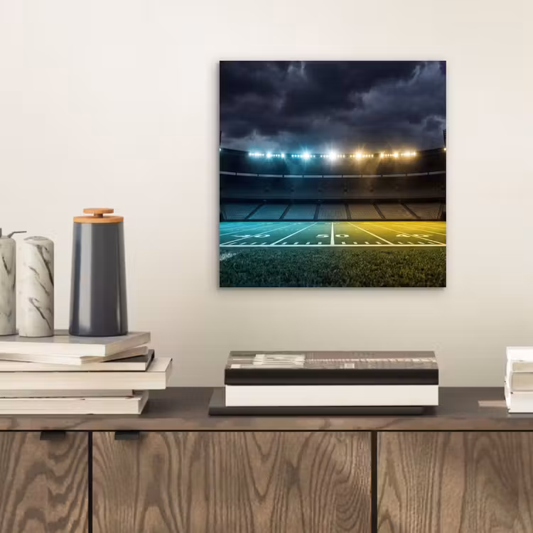 Aluminium schilderij - Voetbal - Stadion - Nacht - Modern — 2