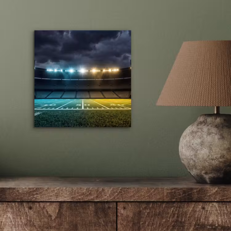 Aluminium schilderij - Voetbal - Stadion - Nacht - Modern — 3