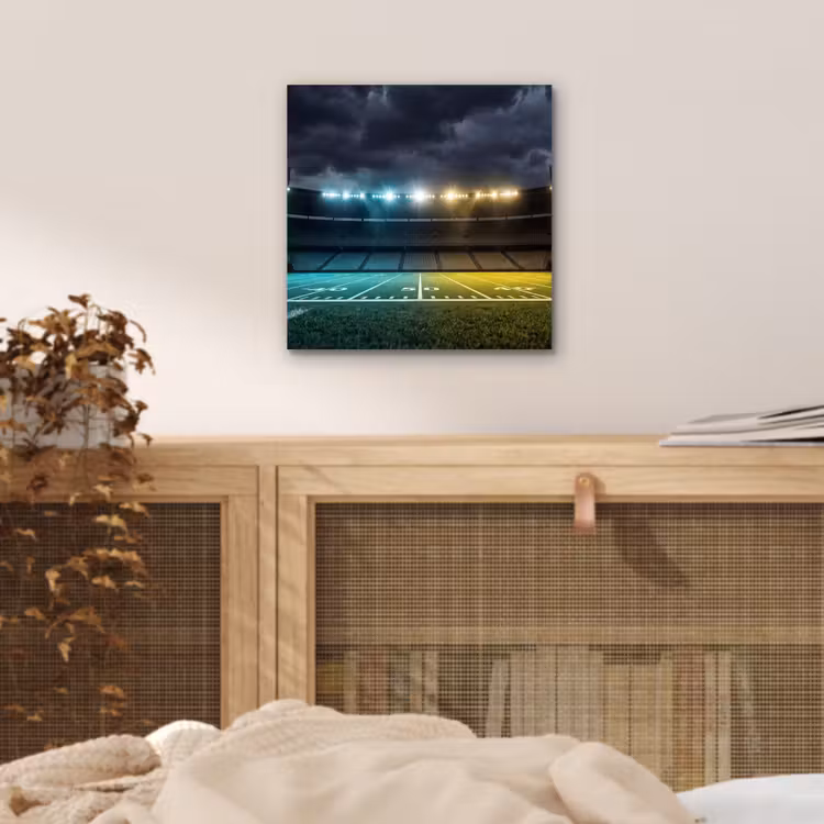 Aluminium schilderij - Voetbal - Stadion - Nacht - Modern — 4