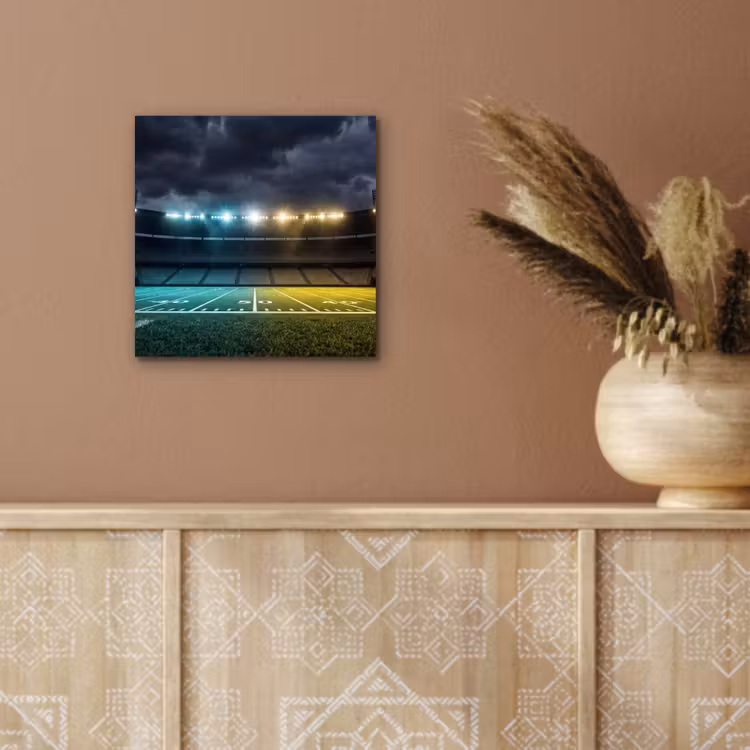 Aluminium schilderij - Voetbal - Stadion - Nacht - Modern — 5