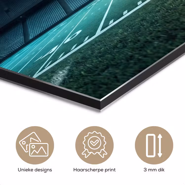 Aluminium schilderij - Voetbal - Stadion - Nacht - Modern — 7