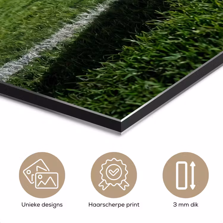 Aluminium schilderij - Voetbal - Stadion - Sport - Groen — 7