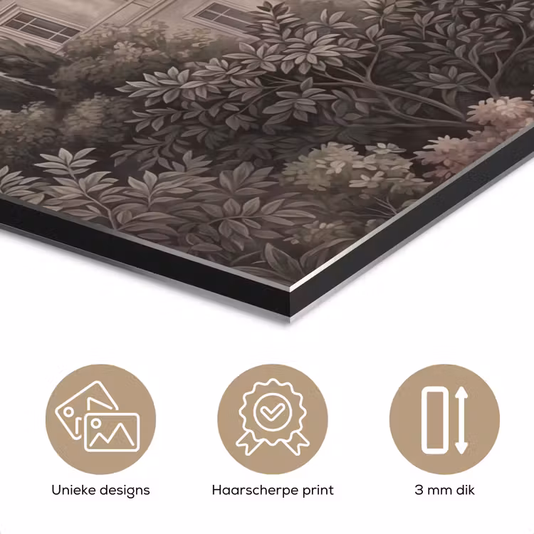 Aluminium schilderij - Zee - Villa - Beige — 7