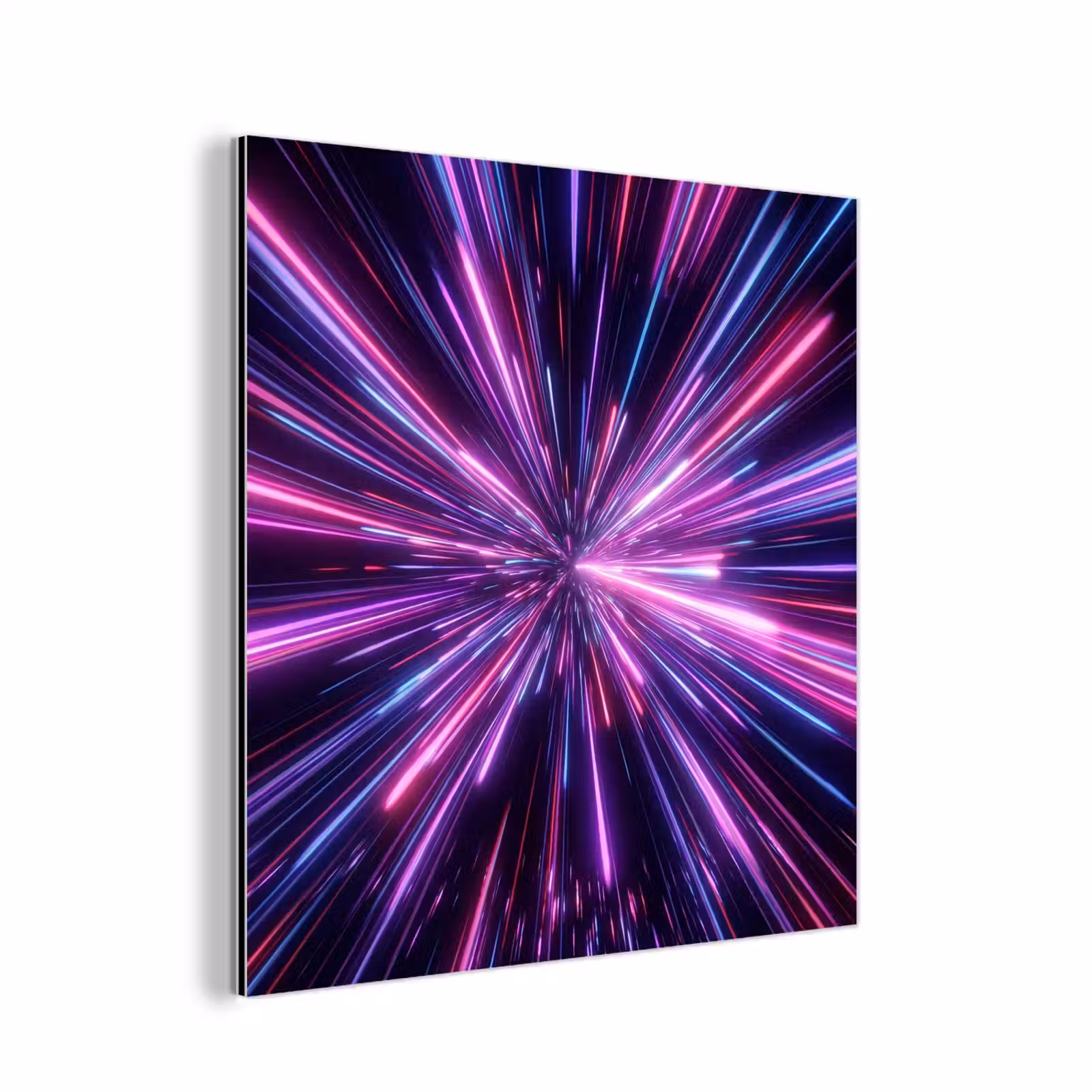 Aluminium schilderij - Lichtsnelheid - Ruimte - Roze - Paars — 1