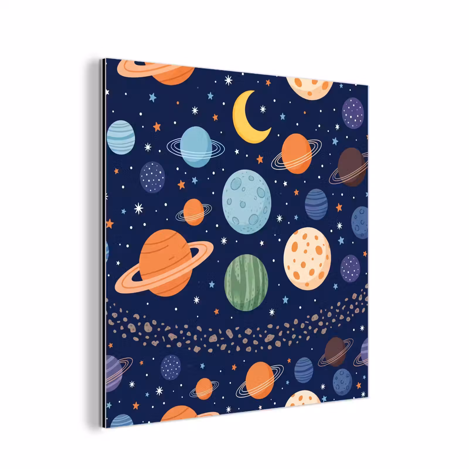 Aluminium schilderij - Ruimte - Planeten - Kleurrijk — 1