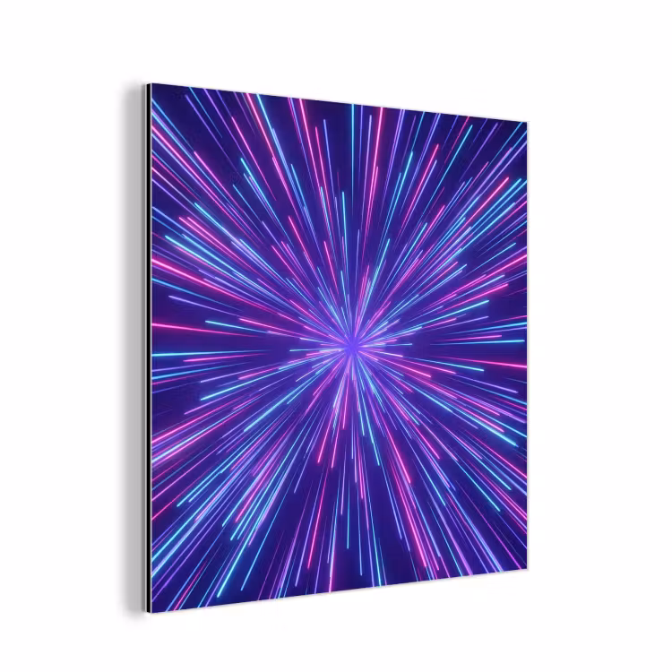 Aluminium schilderij - Dynamisch - Ruimte - Kleurrijk — 1