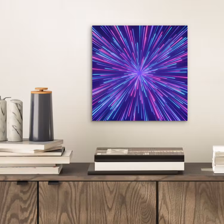 Aluminium schilderij - Dynamisch - Ruimte - Kleurrijk — 2