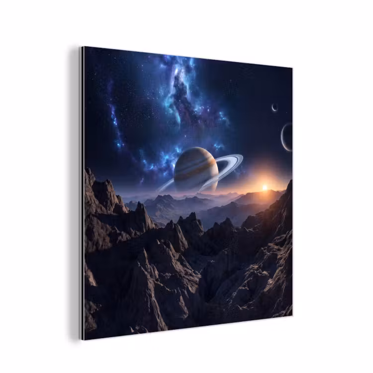 Aluminium schilderij - Fantasy - Kosmos - Landschap — 1