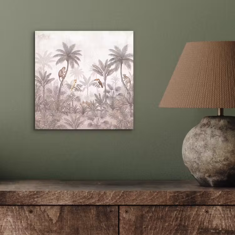 Aluminium schilderij - Jungle - Dieren - Palmbomen — 3
