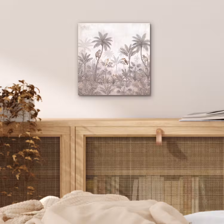 Aluminium schilderij - Jungle - Dieren - Palmbomen — 4