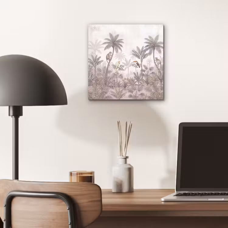 Aluminium schilderij - Jungle - Dieren - Palmbomen — 6
