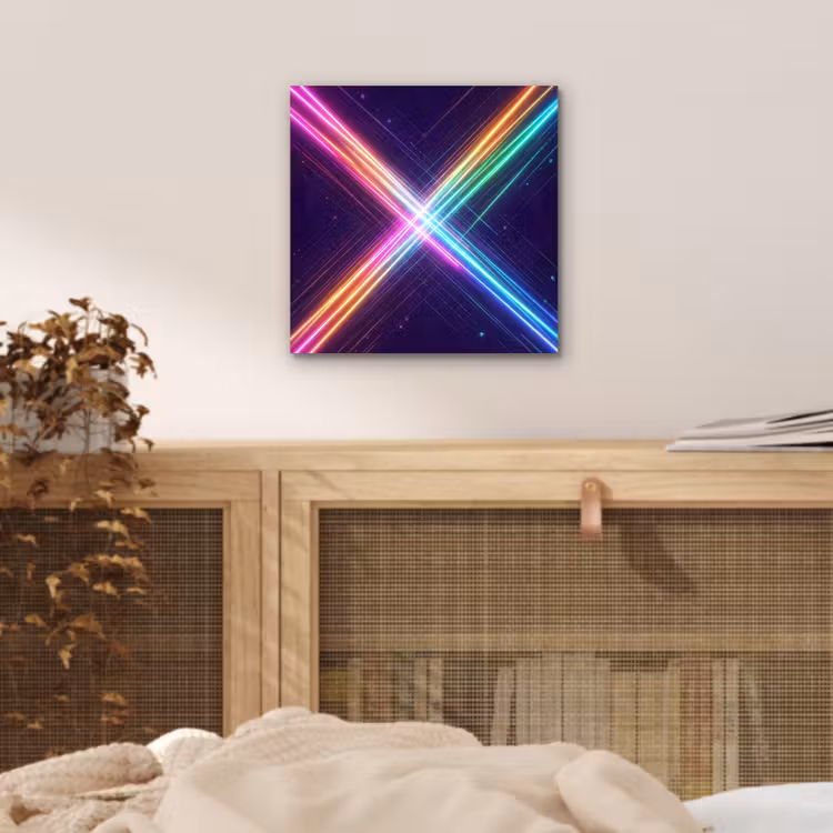 Aluminium schilderij - Kruisen - Lasterstralen - Neon — 4