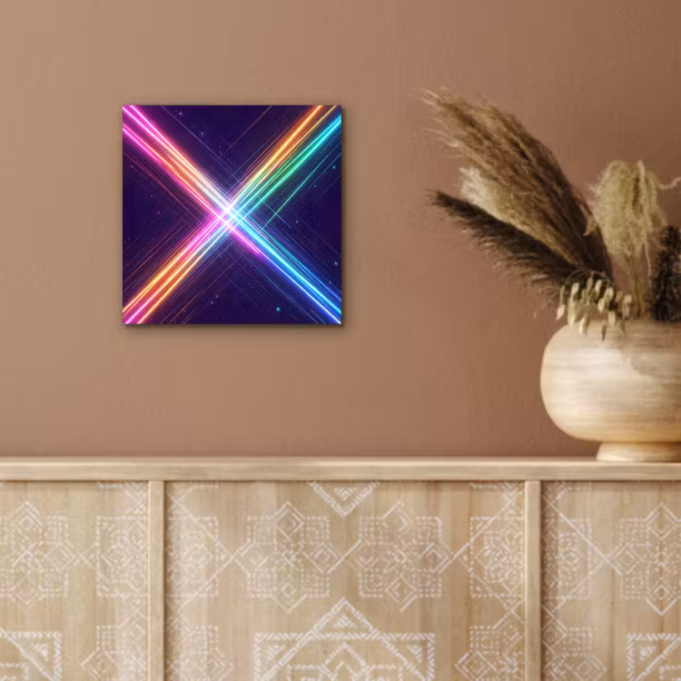 Aluminium schilderij - Kruisen - Lasterstralen - Neon — 5