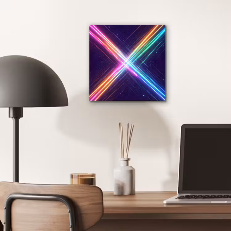 Aluminium schilderij - Kruisen - Lasterstralen - Neon — 6