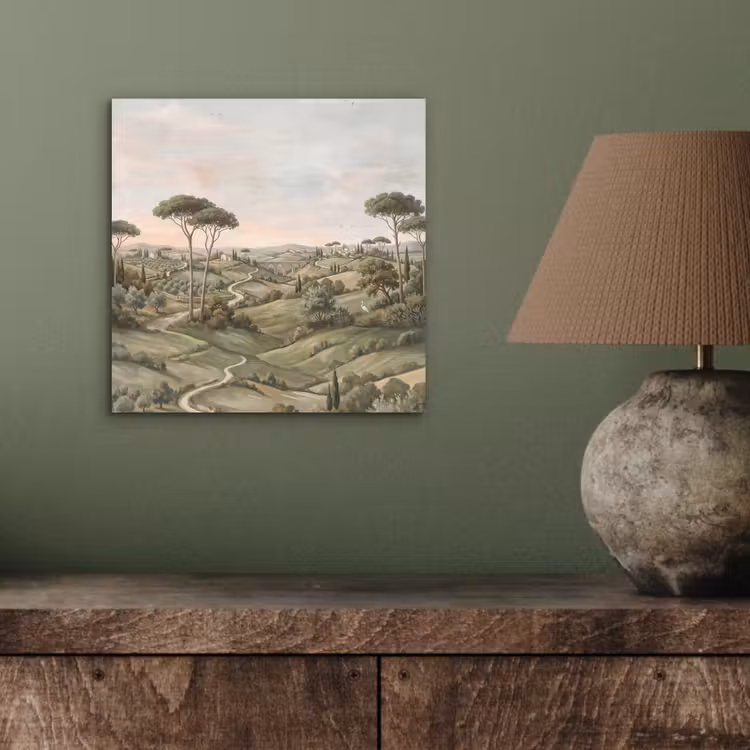 Aluminium schilderij - Landschap - Heuvels - Zandpad - Groen — 3