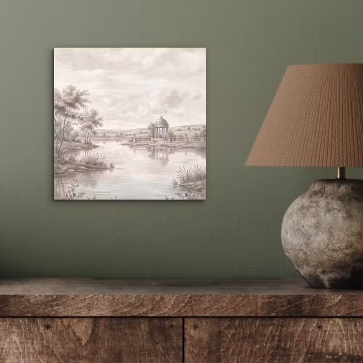 Aluminium schilderij - Landschap - Water - Natuur - Sepia — 3