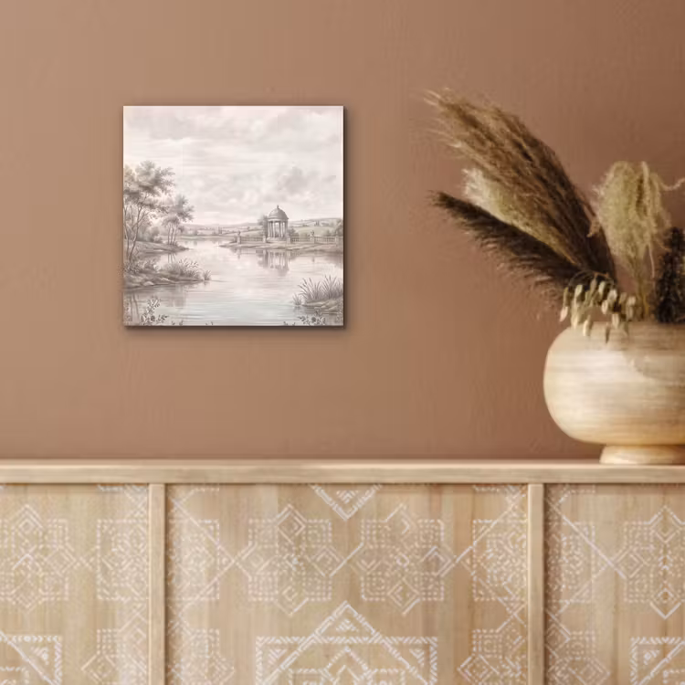 Aluminium schilderij - Landschap - Water - Natuur - Sepia — 5